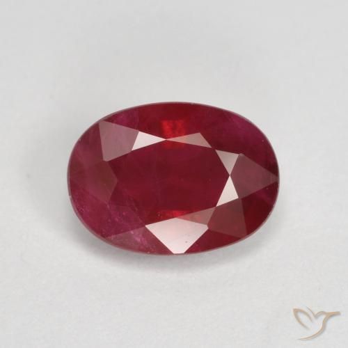 1.02ct Natural Rojo oscuro Rubí, Ovalada, SI