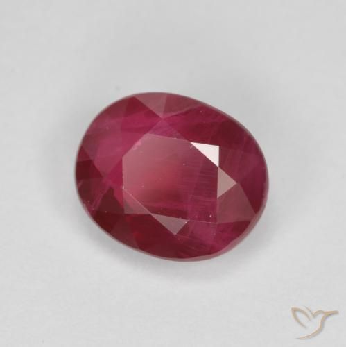Rubí Rojo oscuro natural de 1.10 ct, Ovalada, SI