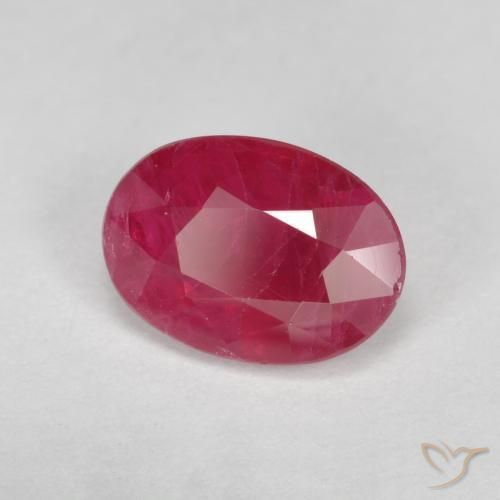 Rubí Rojo mermelada natural de 1.08 ct, Ovalada, VS-SI