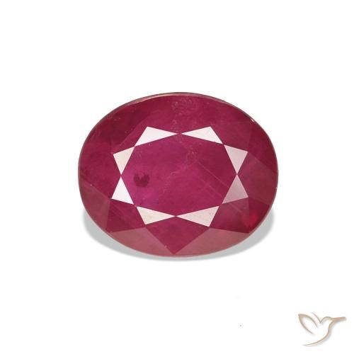 Rubí Rosado rojizo natural de 1.12 ct, Ovalada, SI