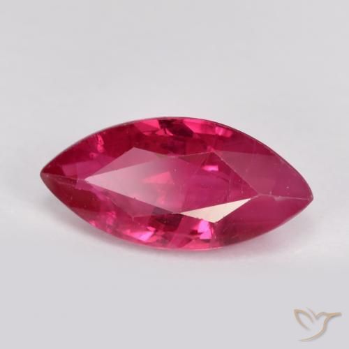 Rubí Rojo claro natural de 1.24 ct, Marquesa, SI