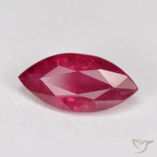 Rubí Rojo oscuro medio natural de 1.05 ct, Marquesa, SI