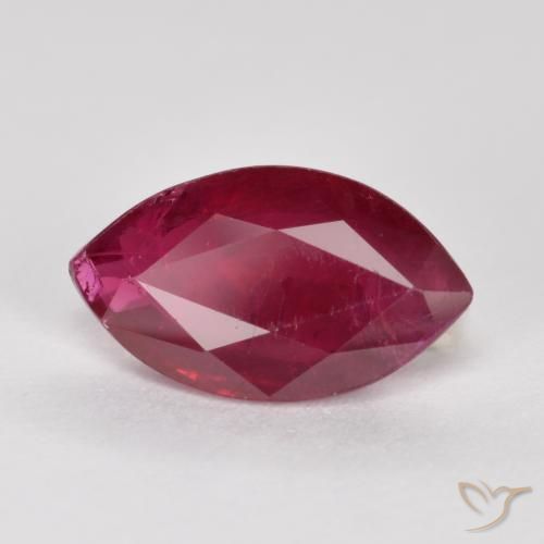 Rubí Rojo oscuro natural de 1.02 ct, Marquesa, SI