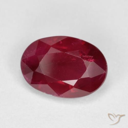 1.04ct Natural Rojo oscuro Rubí, Ovalada, SI