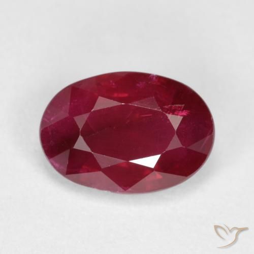 Rubí Rojo oscuro natural de 1.04 ct, Ovalada, SI