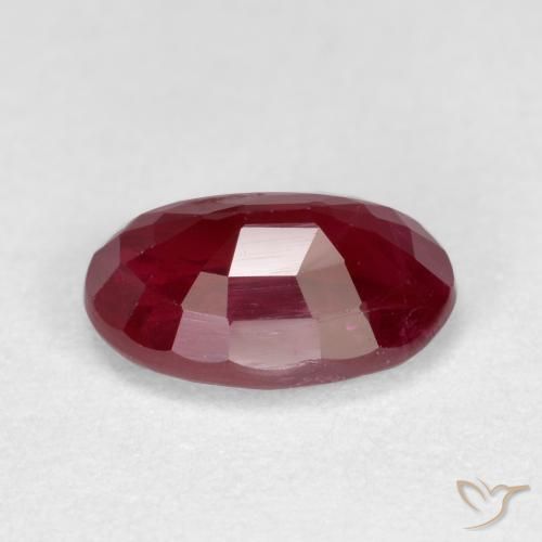 Rubí Rojo oscuro natural de 1.04 ct, Ovalada, SI