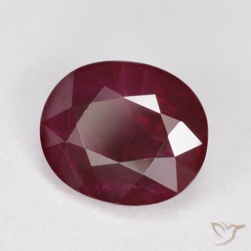 Rubí Rojo vino natural de 1.09 ct, Ovalada, SI
