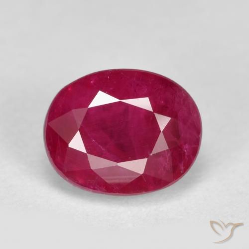 1.35ct Natural Rosado rojizo intenso Rubí, Ovalada, SI