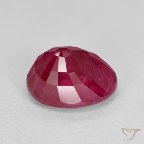 Rubí Rosado rojizo intenso natural de 1.35 ct, Ovalada, SI