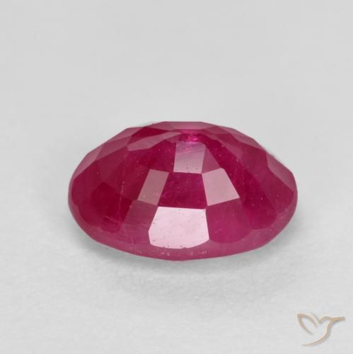 Rubí Rojo medio natural de 1.23 ct, Ovalada, SI