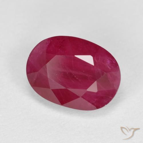 Rubí Rojo mermelada natural de 1.26 ct, Ovalada, SI