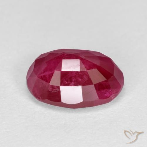 Rubí Rojo mermelada natural de 1.26 ct, Ovalada, SI
