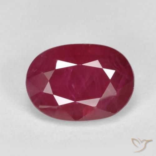 1.28ct Natural Rojo oscuro Rubí, Ovalada, VS-SI