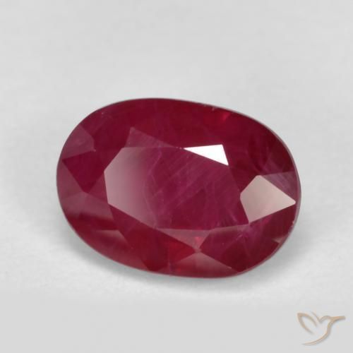 Rubí Rojo oscuro natural de 1.28 ct, Ovalada, VS-SI