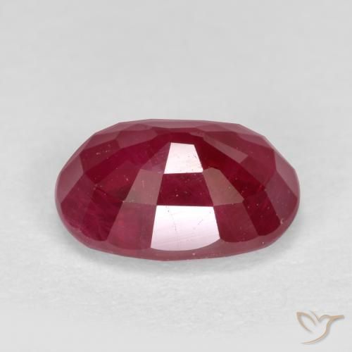 Rubí Rojo oscuro natural de 1.28 ct, Ovalada, VS-SI