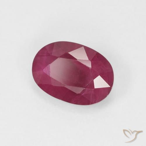 Rubí Carmesí intenso natural de 1.06 ct, Ovalada, VS-SI