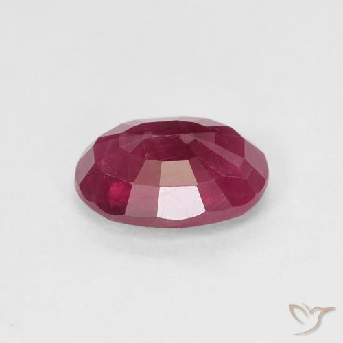 Rubí Carmesí intenso natural de 1.06 ct, Ovalada, VS-SI