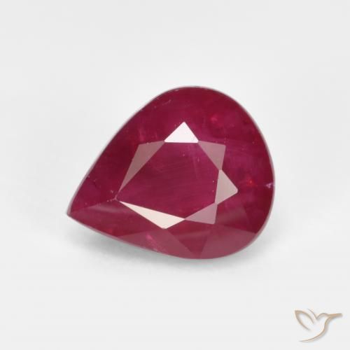 1.28ct Natural Rojo medio Rubí, En forma de pera, VS-SI