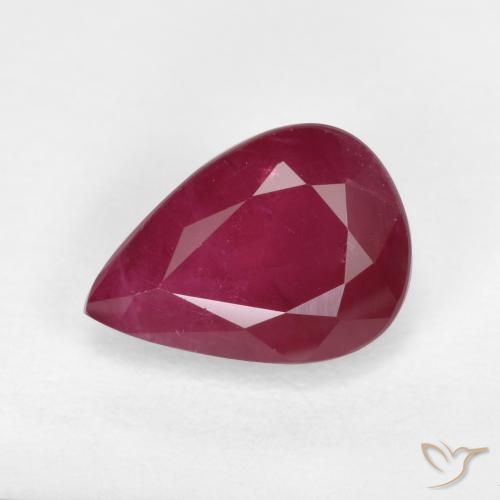 1.04ct Natural Rojo oscuro Rubí, En forma de pera, VS-SI