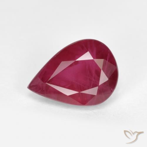 1.07ct Natural Rojo medio Rubí, En forma de pera, VS-SI