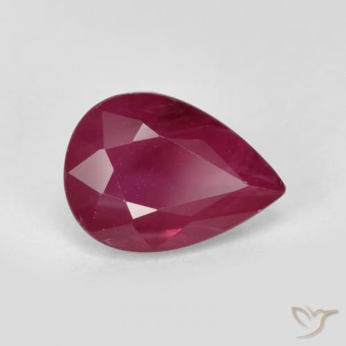 1.06ct Natural Rosado rojizo Rubí, En forma de pera, VS-SI