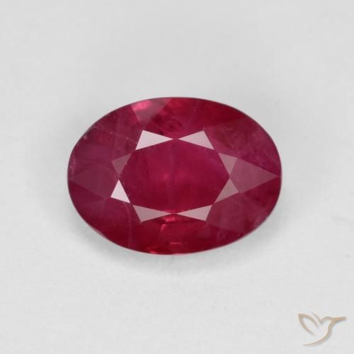 1.04ct Natural Medium Dark-Red Rubí, Ovalada, VS-SI
