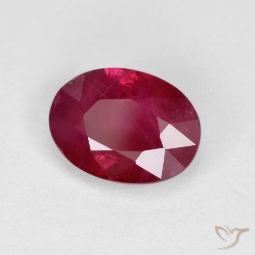 Rubí Medium Dark-Red natural de 1.04 ct, Ovalada, VS-SI