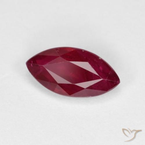 Rubí Rojo oscuro natural de 1.06 ct, Marquesa, VS-SI