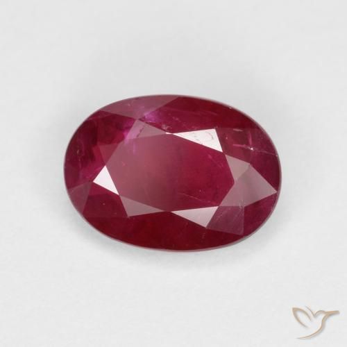 Rubí Rojo vino natural de 1.06 ct, Ovalada, VS-SI