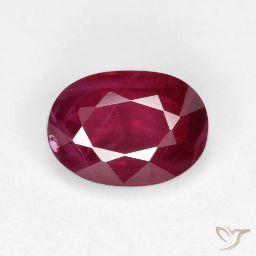 1.22ct Natural Rojo oscuro medio Rubí, Ovalada, VS-SI