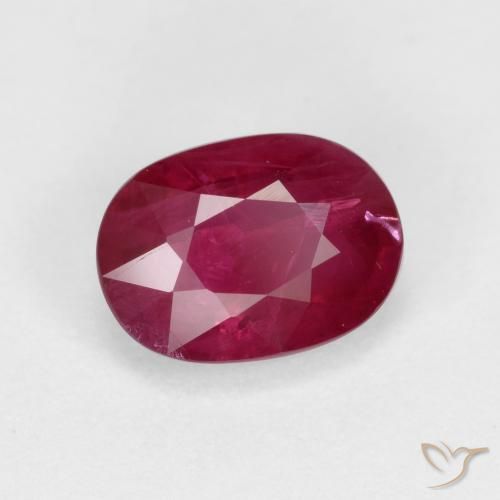 Rubí Rojo medio natural de 1.22 ct, Ovalada, VS-SI