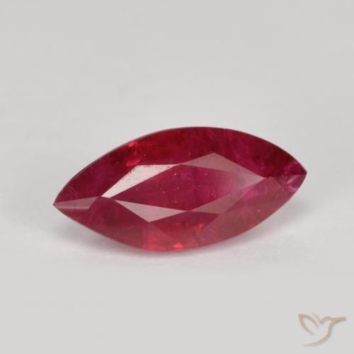 Rubí Rojo oscuro natural de 1.04 ct, Marquesa, VS-SI