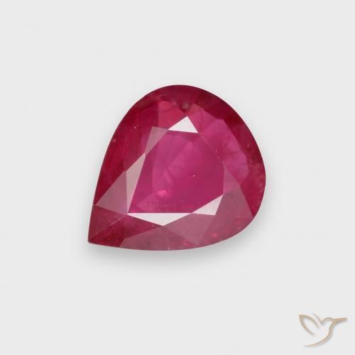 0.84ct Natural Rojo claro Rubí, En forma de pera, VS-SI