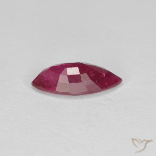 Rubí Rojo medio natural de 0.94 ct, Marquesa, VS-SI