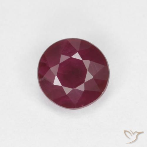 0.33ct Natural Rojo oscuro Rubí, Redondo, SI