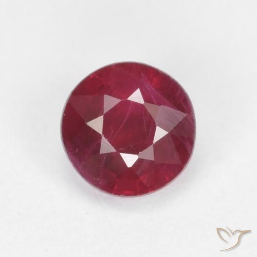 0.44ct Natural Rojo medio Rubí, Redondo, SI