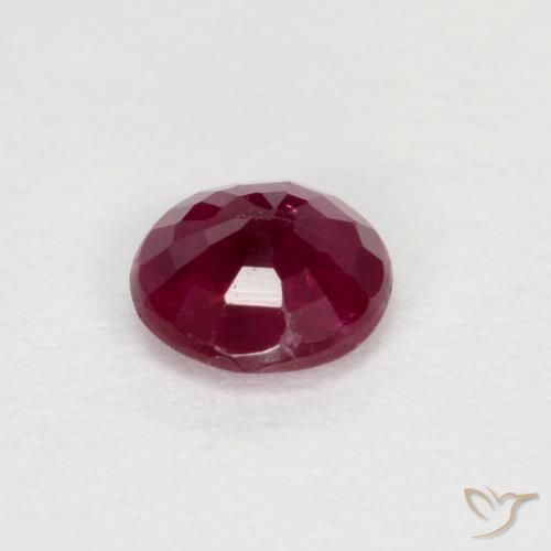 Rubí Rojo medio natural de 0.28 ct, Redondo, SI