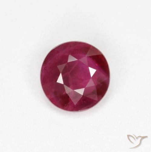 0.29ct Natural Rojo oscuro Rubí, Redondo, SI