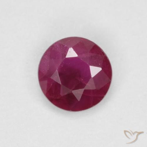 0.30ct Natural Rojo oscuro Rubí, Redondo, SI
