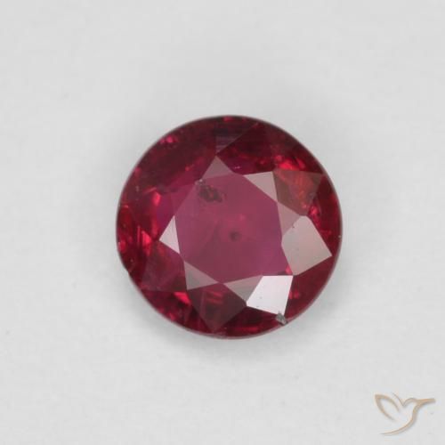 0.29ct Natural Rojo oscuro Rubí, Redondo, SI