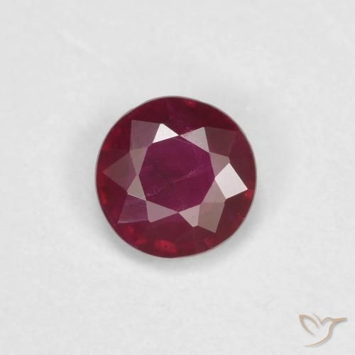 0.29ct Natural Rojo oscuro Rubí, Redondo, SI