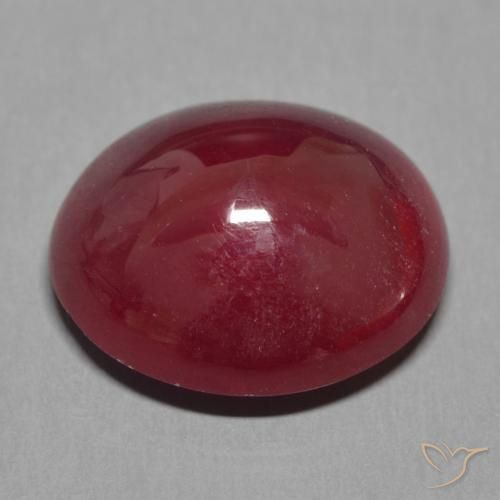 Rubí Rojo oscuro natural de 12.88 ct, Ovalada, Translúcido