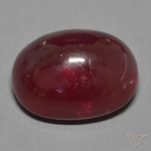Rubí Rojo oscuro natural de 18.63 ct, Ovalada, Translúcido
