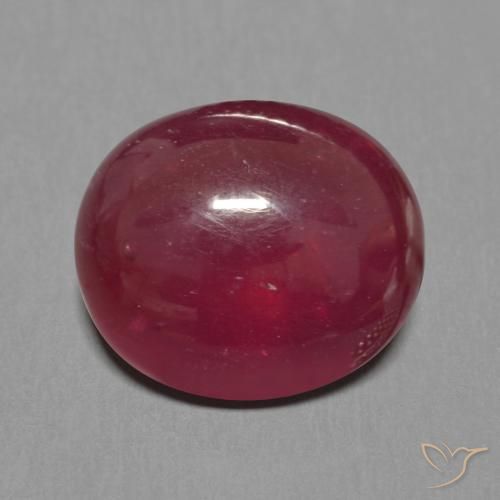 8.39ct Natural Rojo oscuro Rubí, Ovalada, Translúcido