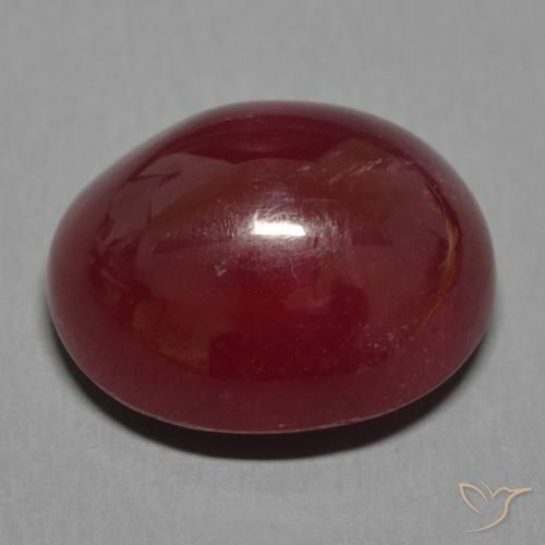 Rubí Rojo vino natural de 16.77 ct, Ovalada, Translúcido