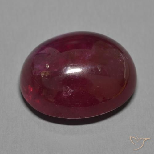 Rubí Rojo vino natural de 23.40 ct, Ovalada, Translúcido