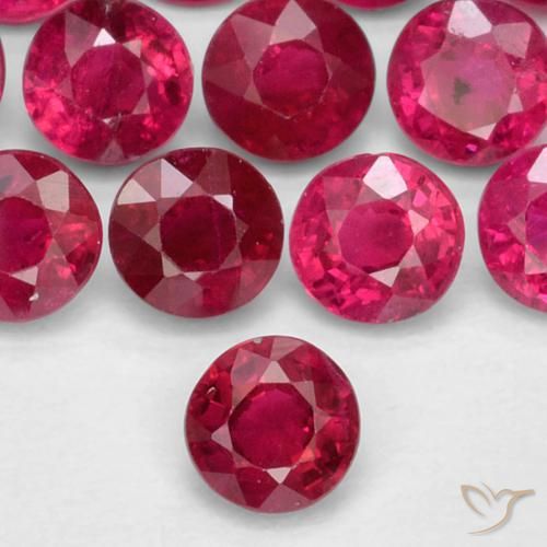 0.26ct Natural Rojo medio Rubí, Redondo, VS-SI