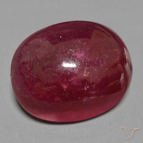 Rubí Rojo vino natural de 29.19 ct, Ovalada, Translúcido