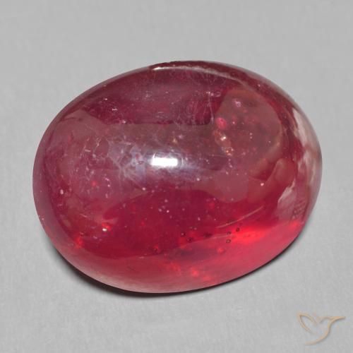 Rubí Rojo vino natural de 14.77 ct, Ovalada, Translúcido