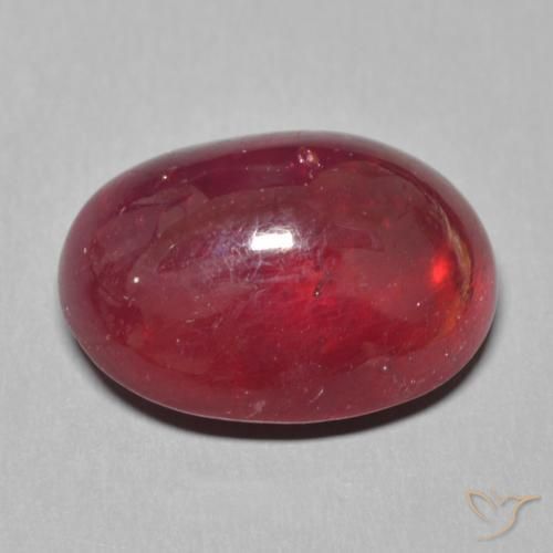 Rubí Rojo vino natural de 14.77 ct, Ovalada, Translúcido